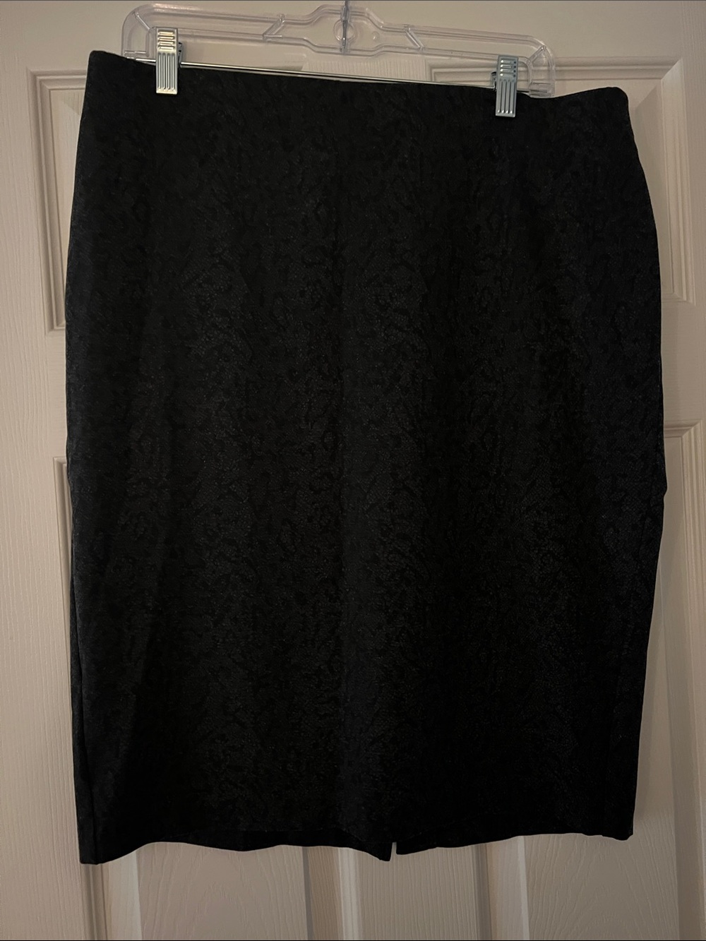Willi Smith Black/Grey Jacquard Pencil Skirt - Women